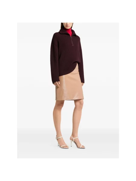 Dzianinowy sweter Courreges czerwony