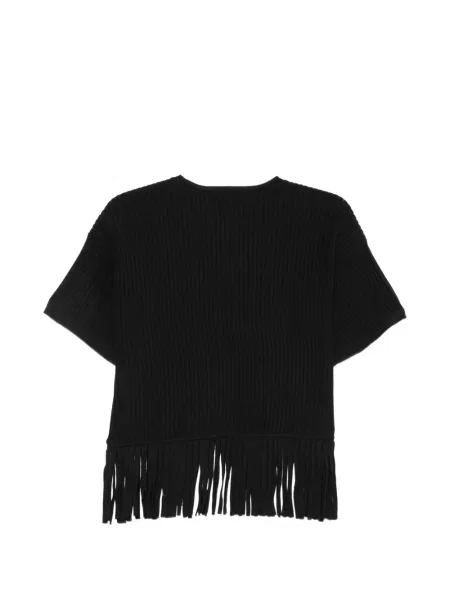 Pulover Dkny cu franjuri negru