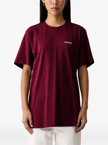 Tricou La Mania cu imagine cu decolteu rotund roșu