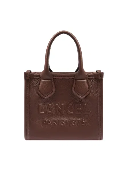 Shopperka Lancel skórzana brązowa