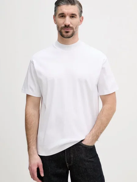 BOSS Green basic tričko BOSS X PORSCHE bílé