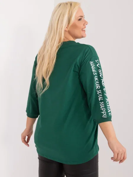 Bluză Fashionhunters cu imagine verde