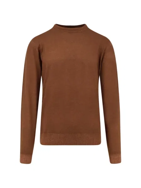 Pulover Corneliani cu decolteu rotund cu nervuri maro