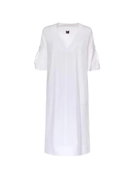 Rochie midi Fay cu decolteu în V până la genunchi de costum alb