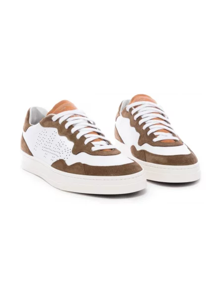 Sneakersy P448 skórzane retro białe