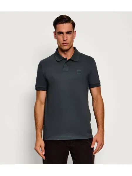 Tricou polo Boss Orange verde