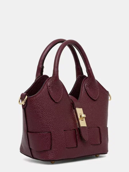 Кожаная сумка Answear.lab бордовая