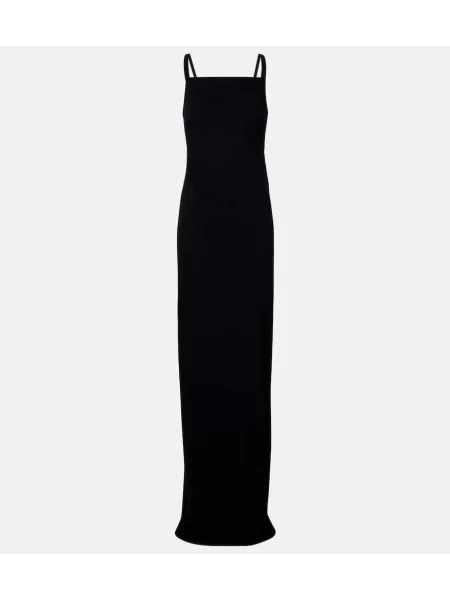 Rochie maxi Rick Owens din jerseu de costum negru