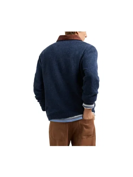Sweter Pepe Jeans wełniany niebieski