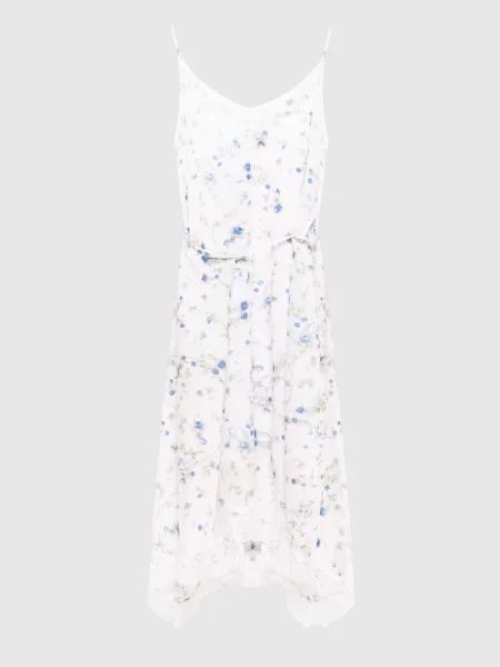 Сукня в квітковий принт з мереживом Juun.j біла