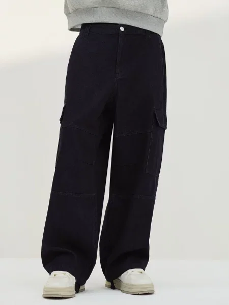 Bershka Pantaloni eleganți bleumarin