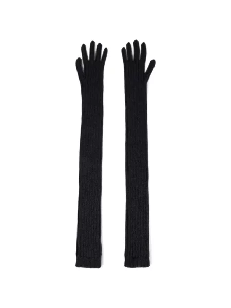 Mănuși Alberta Ferretti tricotate negru