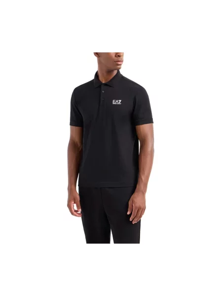 Emporio Armani polo z nadrukiem czarny