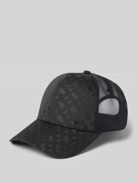 BOSS czapka z daszkiem Zed Trucker Mężczyźni wzorzysty ONE SIZE czarny