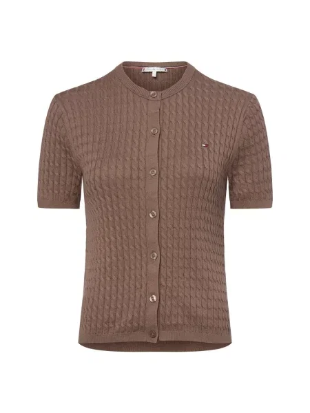 Tommy Hilfiger kardigan z krótkim rękawem Kobiety jednolity S brązowy