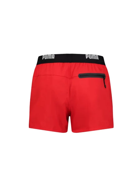 PUMA Kratke kopalne hlače rdeča / črna bela