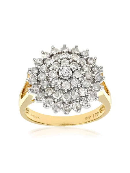 DIAMANT LETERNEL Prsten Cluster-Ring aus Gelbgold mit Diamant zlatá