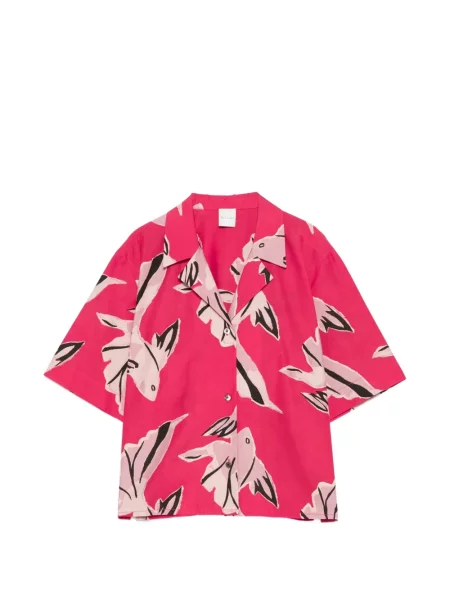 Cămașă Paul Smith cu imagine roz