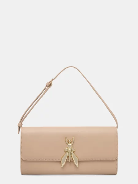 Patrizia Pepe torebka skórzana beżowy