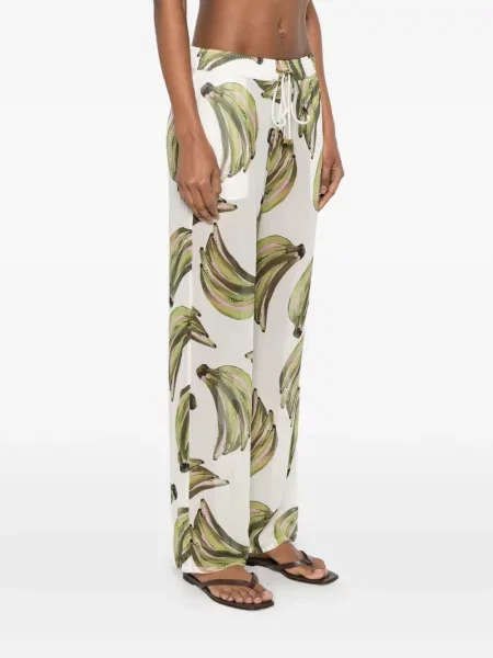 Pantaloni água De Coco cu imagine cu cordon alb