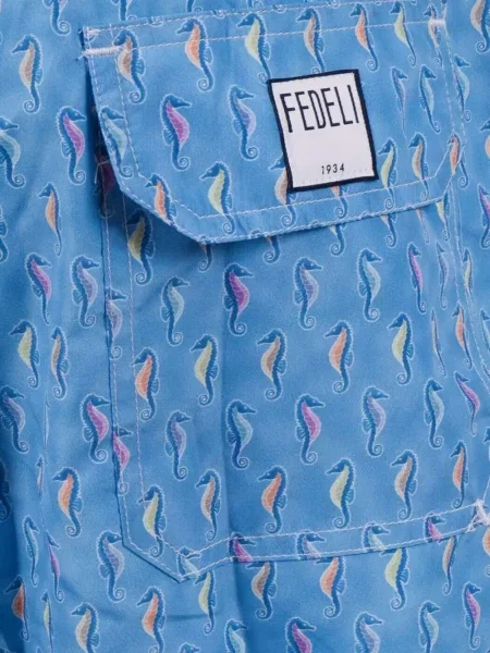 Fürdőruha Fedeli nyomtatás kék