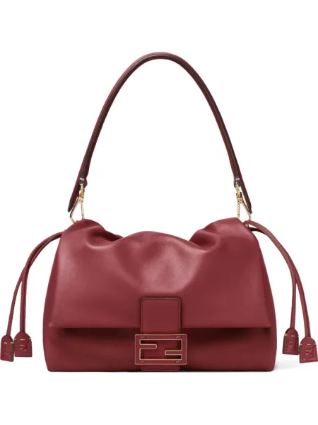Geantă tip baghetă Fendi Baguette cu cataramă roșu