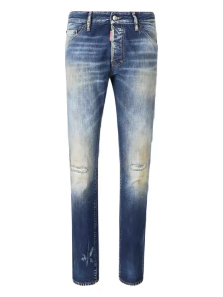 Blugi Dsquared2 zdrențuiți albastru