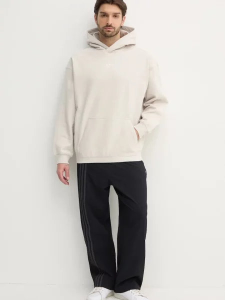 Geacă Adidas Originals cu glugă bej
