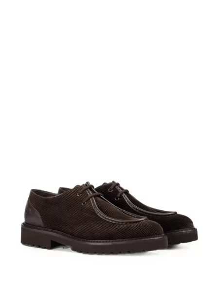 Pantofi derby Doucal's de catifea cord maro