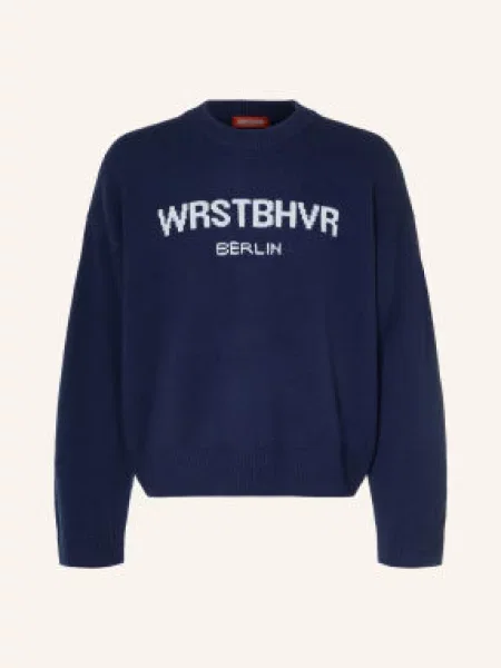 Wrstbhvr Svetry Z Merino Vlny tmavě / tmavě modrá