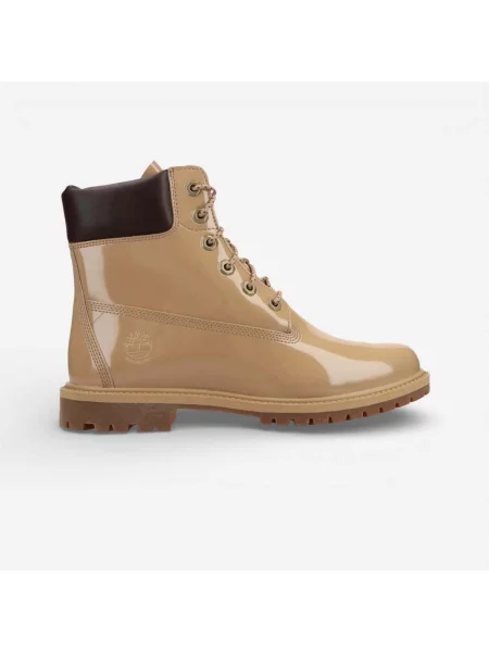 Kožené lakované tenisky Timberland biela