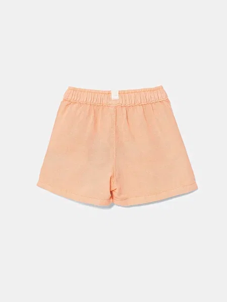 United Colors of Benetton šortky s příměsí lnu oranžové