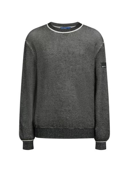 Pulover Karl Lagerfeld Jeans cu autograf negru