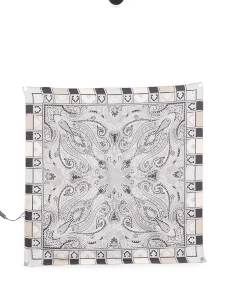 Fular Etro cu imagine cu model paisley gri