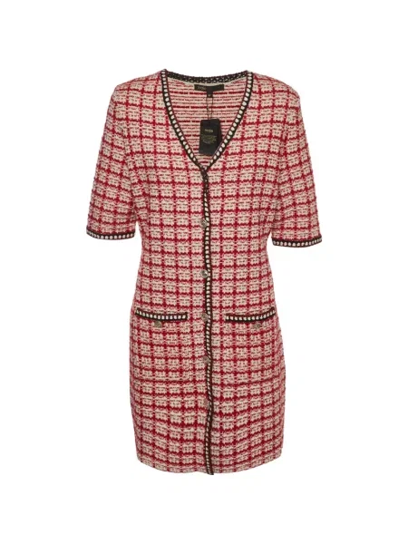 Rochie mini Maje în carouri roșu