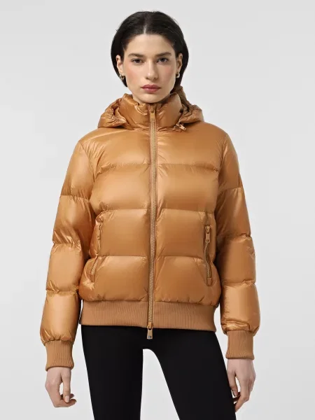 Пуховик Armani Exchange Icon Project коричневий