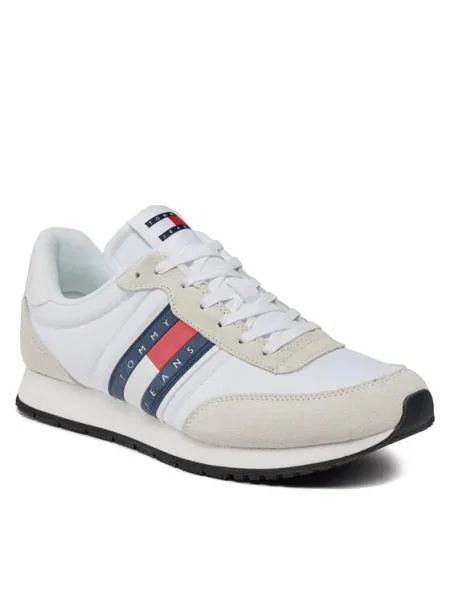 Sneakerși Tommy Jeans alb