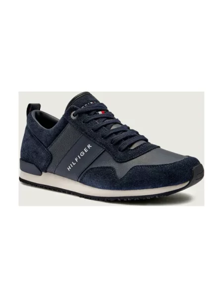Sportcipő Tommy Hilfiger Iconic Leather Suede Mix Runner Midnight kék