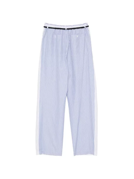 Pantaloni Barena cu dungi cu cordon alb