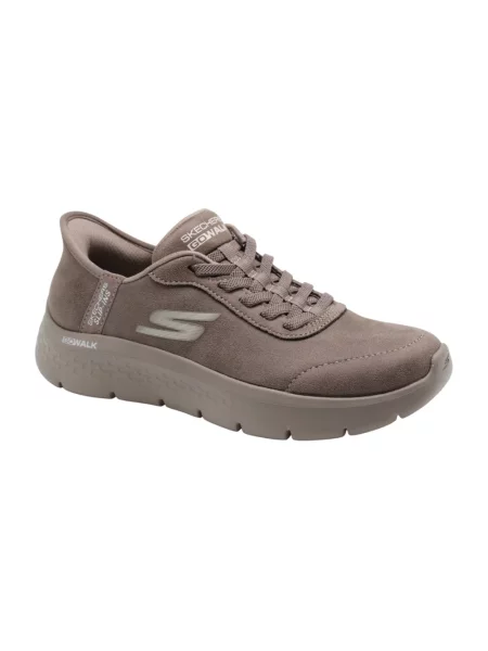 Sneakersy Skechers skórzane brązowe