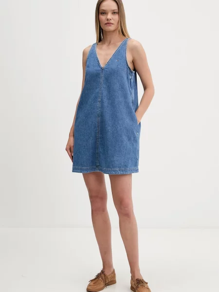 Tommy Jeans rochie din denim albastru