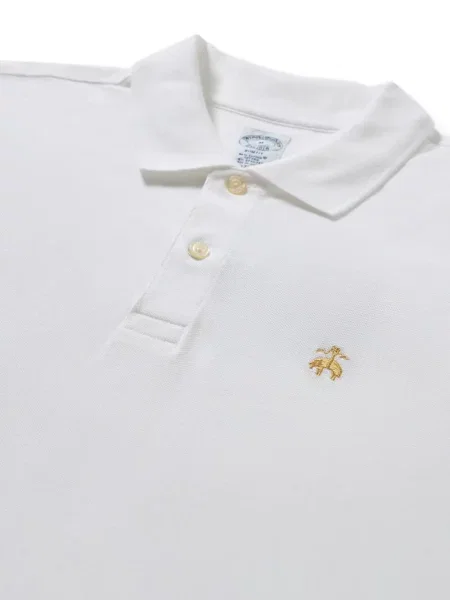 Siuvinėta polo marškinėliai Brooks Brothers balta