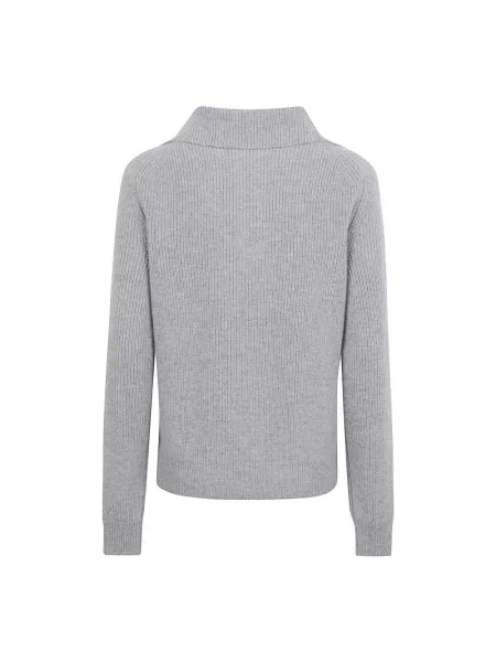 Sweter Zanone wełniany szary