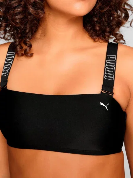 Góra od bikini Bandeau w kolorze czarnym czarne