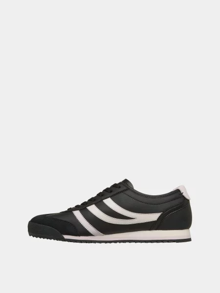 Кожаные повседневные кроссовки Skechers черные