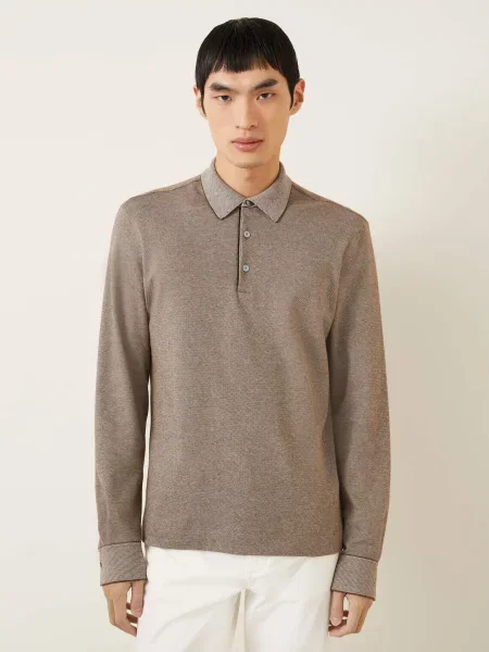 Zegna Žerzejová Polokošile velbloudí