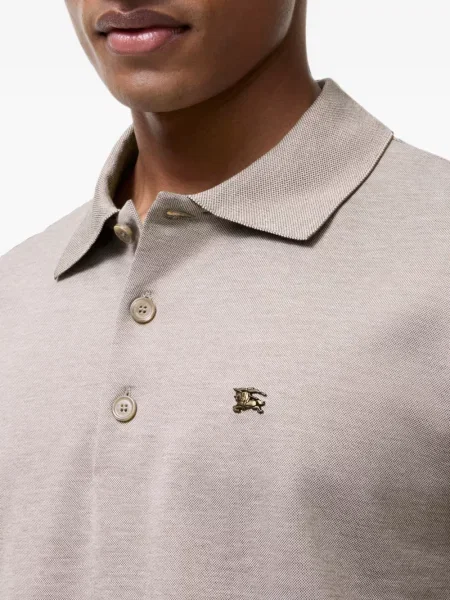 Tricou polo Burberry gri