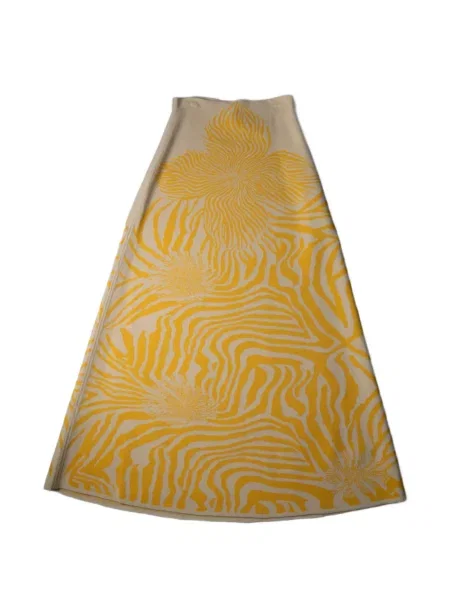 Fustă midi Alexis până la genunchi galben