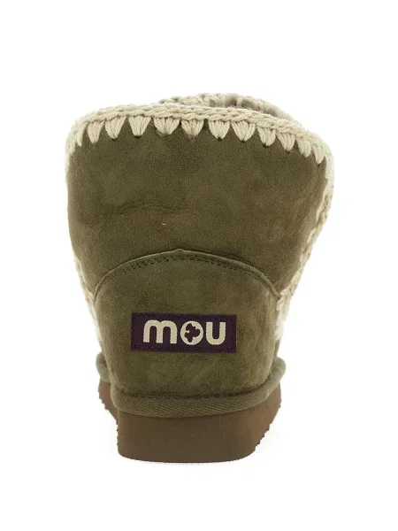 Botine Mou din piele de căprioară verde