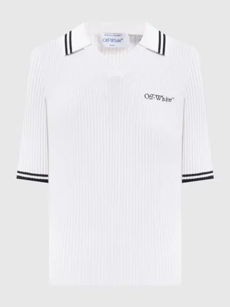 Топ Off-white с вышивкой белый